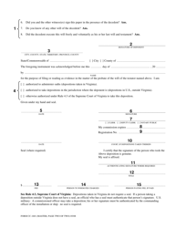 Instructions for Form CC-1601 Deposition of Witness to Will Without Self-proving Clause - Virginia, Page 4