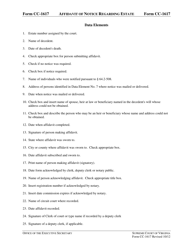 Instructions for Form CC-1617 Affidavit of Notice Regarding Estate - Virginia, Page 3