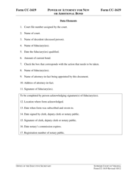 Instructions for Form CC-1619 Power of Attorney for New or Additional Bond - Virginia, Page 3