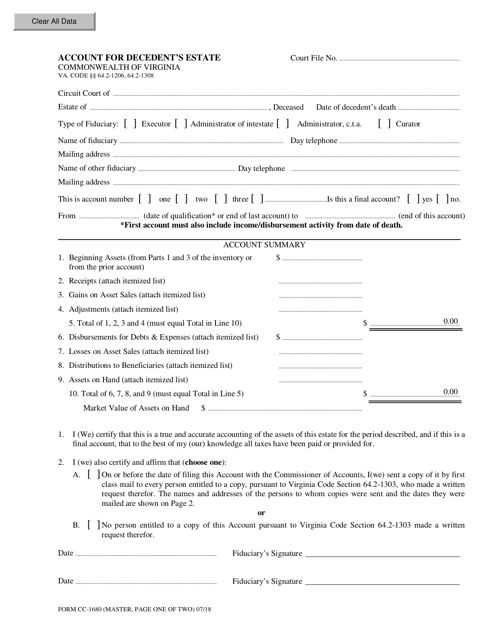 Form CC-1680  Printable Pdf