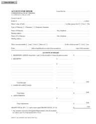 Form CC-1683 Account for Minor - Virginia