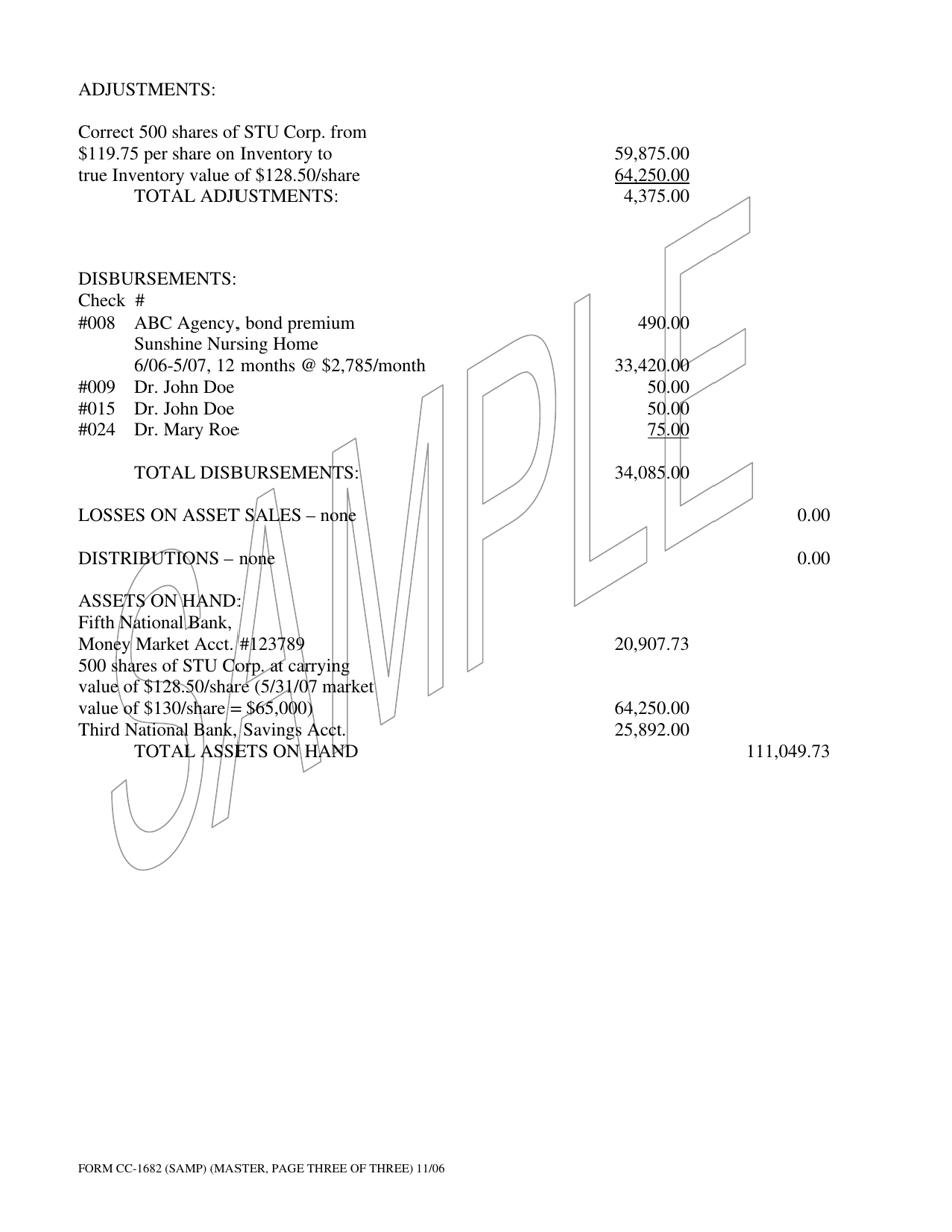 Instructions for Form CC-1682 Account for Incapacitated Adult - Virginia, Page 6