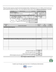 Part B Data Collection Instrument - Vermont State Trade Expansion Program (Step) - Vermont, Page 3