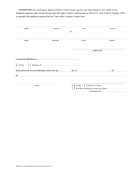 Form CC-1411 Application for Change of Name (Adult) - Virginia, Page 2