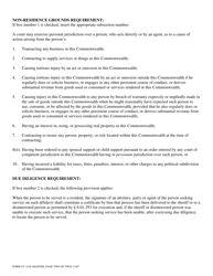 Instructions for Form CC-1418 Affidavit for Service of Process on the Secretary of the Commonwealth - Virginia, Page 4