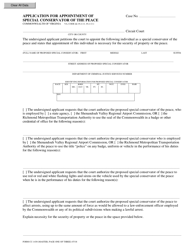 Form CC-1430 Application for Appointment Special Conservator of the Peace - Virginia