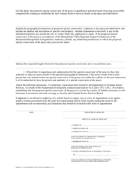 Form CC-1430 Application for Appointment Special Conservator of the Peace - Virginia, Page 2