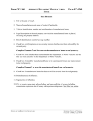 Instructions for Form CC-1560 Affidavit Regarding Manufactured Home - Virginia, Page 3