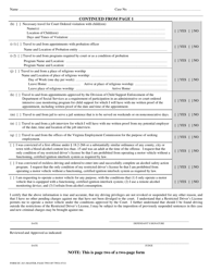 Form DC-263 Application for Restricted Driver&#039;s License - Virginia, Page 2