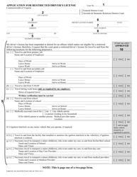 Instructions for Form DC-263 Application for Restricted Driver&#039;s License - Virginia, Page 2