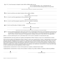 Instructions for Form DC-273 Petition for Authorization for Restricted Driver&#039;s License - Conviction for Unauthorized Driving - Virginia, Page 4
