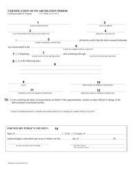 Instructions for Form DC-366 Certificate of Incarceration Period - Virginia, Page 2