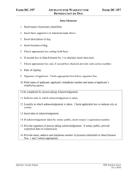 Instructions for Form DC-397 Affidavit for Warrant for Depredation by Dog - Virginia, Page 3