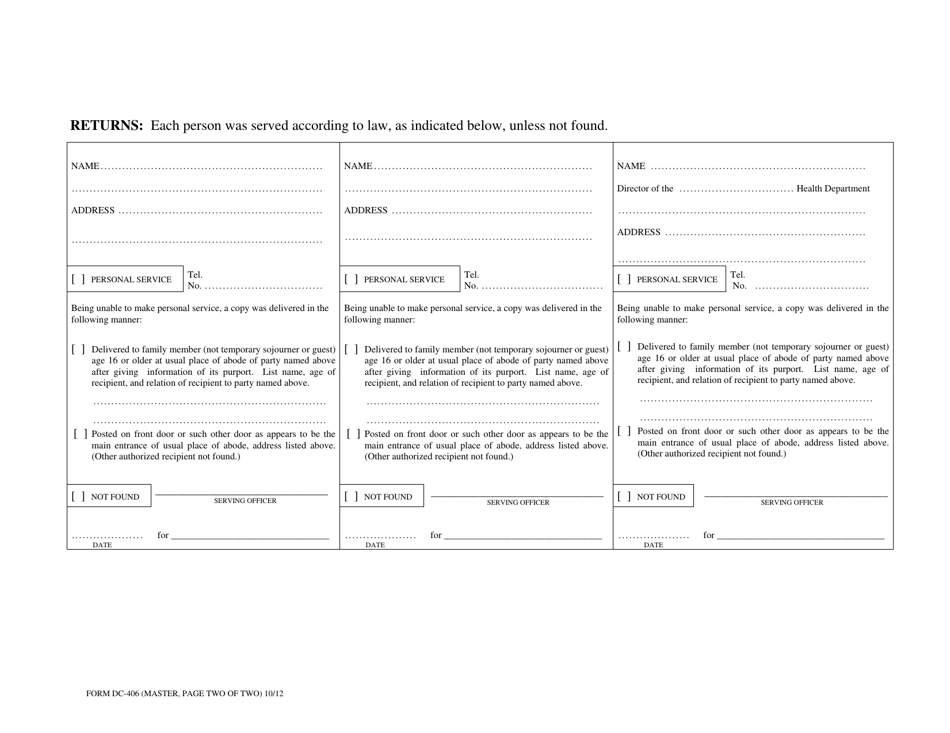 Form DC-406 Petition to Require Blood Test - Virginia, Page 2