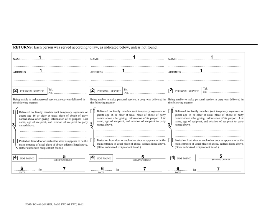Instructions for Form DC-406 Petition to Require Blood Test - Virginia, Page 4