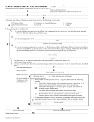 Instructions for Form DC-411 Service Other Than by Virginia Sheriff - Virginia, Page 2