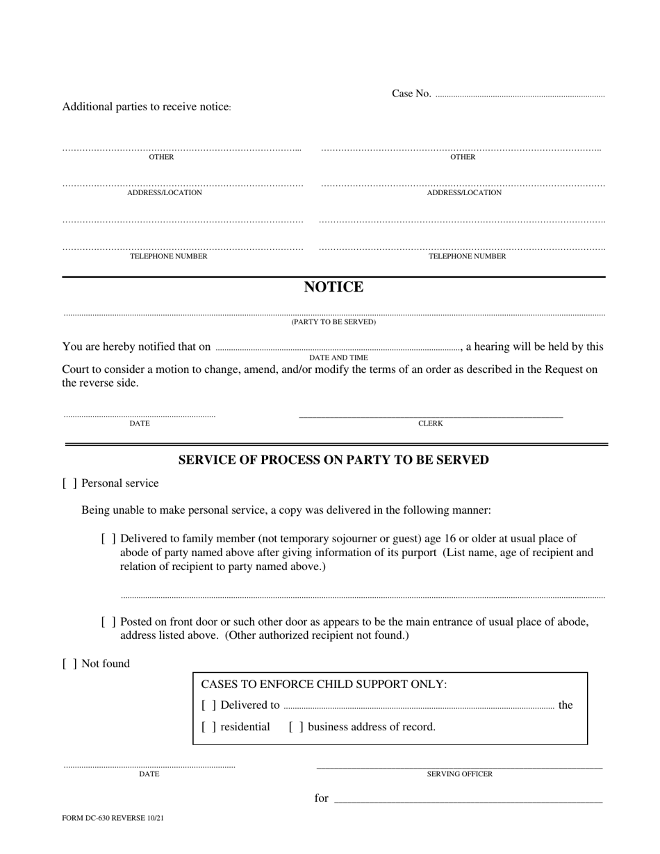 Form DC-630 - Fill Out, Sign Online and Download Fillable PDF, Virginia ...