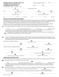 Instructions for Form DC-4046 Order for Transportation to Alternative Facility of Temporary Detention - Virginia, Page 2