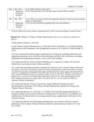 Form TT-19-NPM Certification Application for Non-participating Tobacco Product Manufacturers (Npm) - Virginia, Page 12