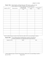Form TT-19-NPM Certification Application for Non-participating Tobacco Product Manufacturers (Npm) - Virginia, Page 4
