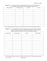 Form TT-19-NPM Certification Application for Non-participating Tobacco Product Manufacturers (Npm) - Virginia, Page 5