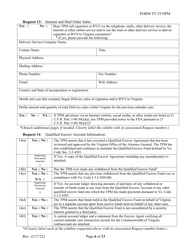 Form TT-19-NPM Certification Application for Non-participating Tobacco Product Manufacturers (Npm) - Virginia, Page 6