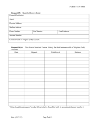 Form TT-19-NPM Certification Application for Non-participating Tobacco Product Manufacturers (Npm) - Virginia, Page 7