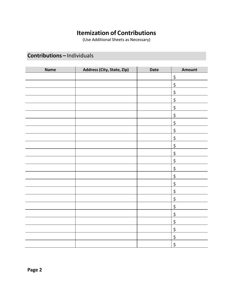 Contributions  Expenditures Report - out of State Political Action Committee - Wyoming, Page 3