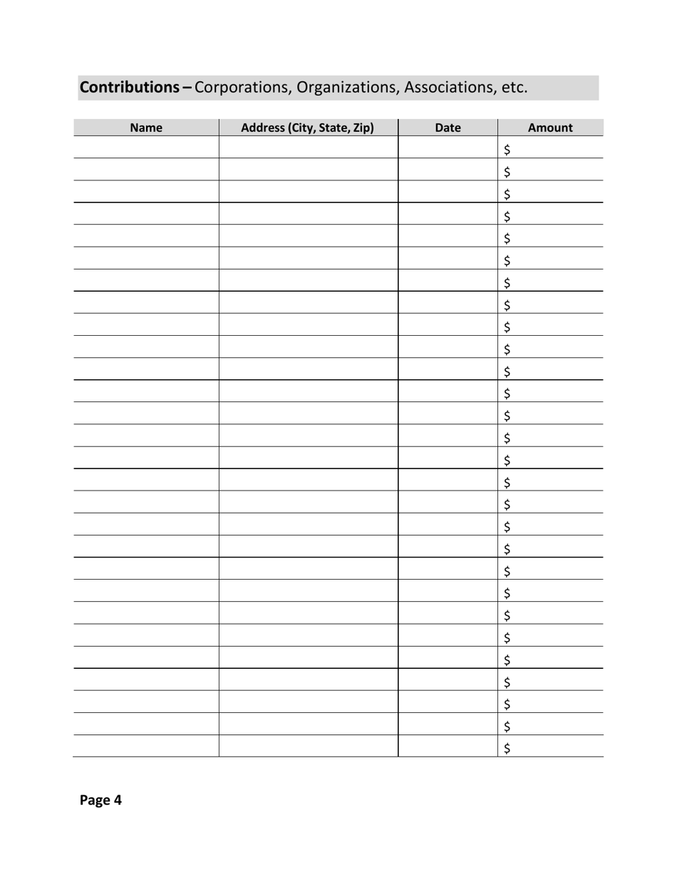 Contributions  Expenditures Report - out of State Political Action Committee - Wyoming, Page 5