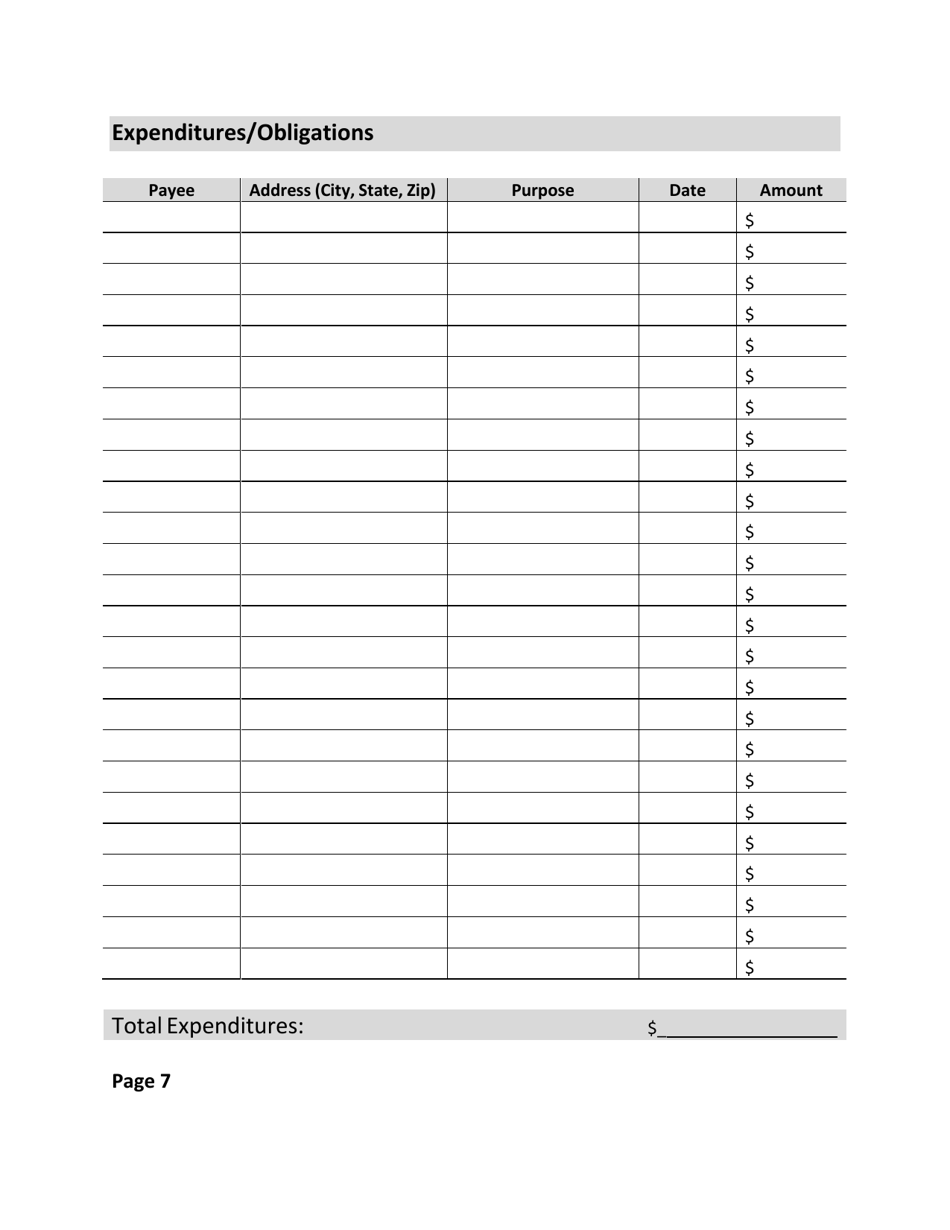 Contributions  Expenditures Report - Wyoming, Page 7