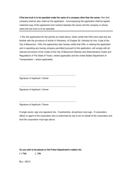 Towing Company Application Form - City of Beaumont, Texas, Page 4