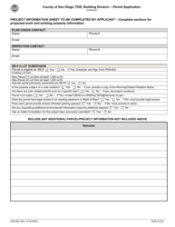 Form PDS-606 Sb-9 2-lot Tpm Permit Form - County of San Diego, California, Page 2