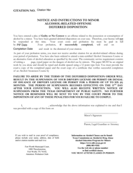Form DIC-15 Notice of Conviction and Suspension/Disqualification - City of Fort Worth, Texas