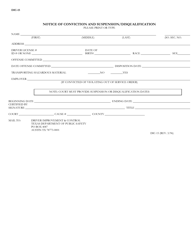 Form DIC-15 Notice of Conviction and Suspension/Disqualification - City of Fort Worth, Texas, Page 2
