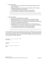 Drainage &amp; Paving Engineering Submission Guidelines &amp; Plan Review Check List - City of Dallas, Texas, Page 11