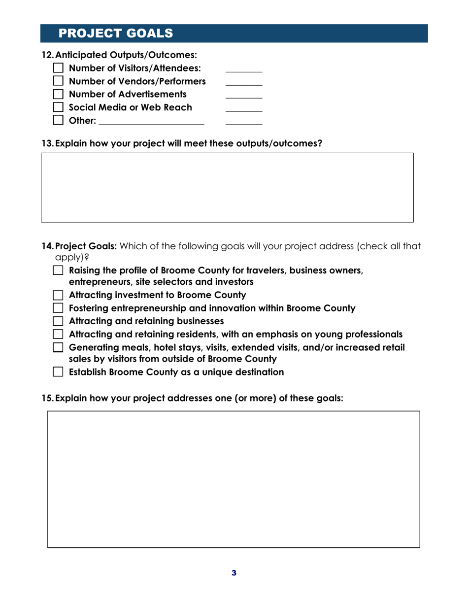 Economic Development and Marketing - Community Improvement Grants - Broome County, New York, Page 3