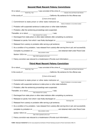 Form 1 Petition for Certificate of Rehabilitation and Pardon - California, Page 4