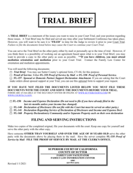 Document preview: Form CV-04 Mandatory Settlement Conference Brief - Long Cause Hearing Brief - Trial Brief - County of Sutter, California