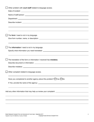 Language Access Services Complaint Form - County of Sutter, California, Page 3
