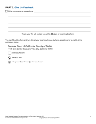 Language Access Services Complaint Form - County of Sutter, California, Page 4