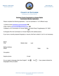 Commission Member Application - County of Dutchess, New York, Page 2