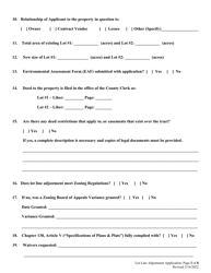 Lot Line Adjustment Application - Town of Patterson, New York, Page 2