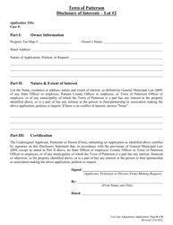 Lot Line Adjustment Application - Town of Patterson, New York, Page 8