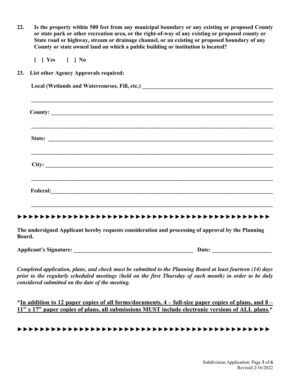 Subdivision Application - Town of Patterson, New York, Page 3