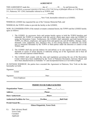 Application for Multi Use of Veterans Memorial Park Property &amp; Facilities - Town of Patterson, New York, Page 2
