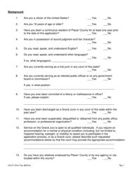 Prospective County Grand Jury Nominee Application - County of Placer, California, Page 2