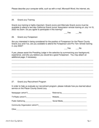 Prospective County Grand Jury Nominee Application - County of Placer, California, Page 5