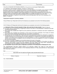 Form LASC FAM024A Stipulation/Settlement Agreement - County of Los Angeles, California, Page 2