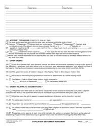 Form LASC FAM024A Stipulation/Settlement Agreement - County of Los Angeles, California, Page 3