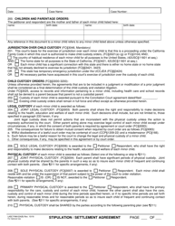 Form LASC FAM024(B) Stipulation/Settlement Agreement - County of Los Angeles, California